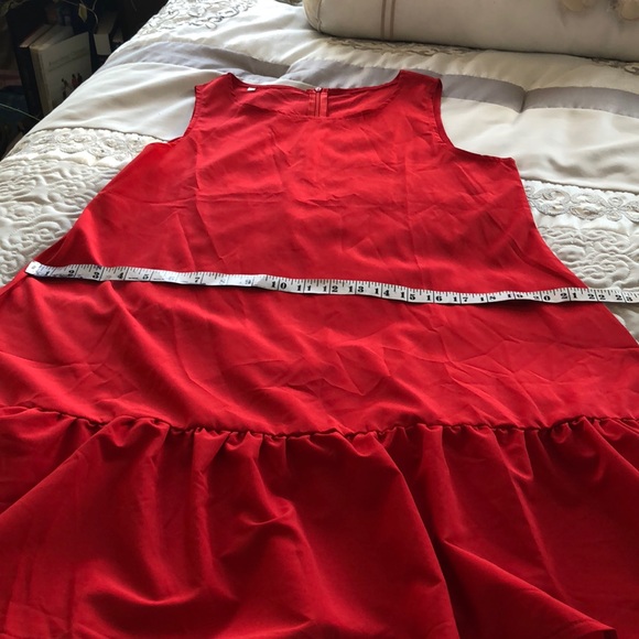 2/30🌻Little Red Dress with ruffle bottom XL - Picture 5 of 6